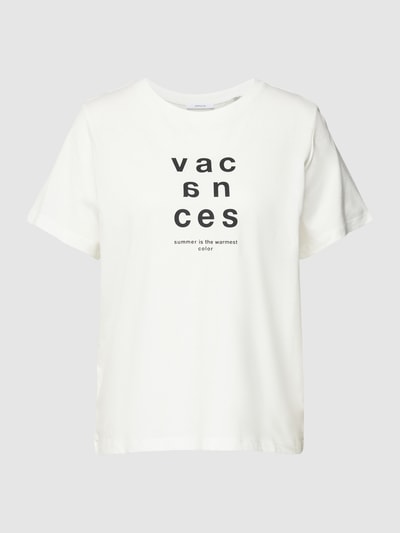 OPUS T-Shirt mit Statement-Print Modell 'Sacanza' Offwhite 1