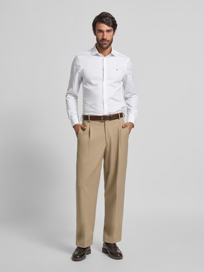 Tommy Hilfiger Tailored Slim fit zakelijk overhemd van puur katoen Wit - 1