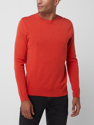 Tom Tailor Pullover aus Baumwolle Rot Melange 4