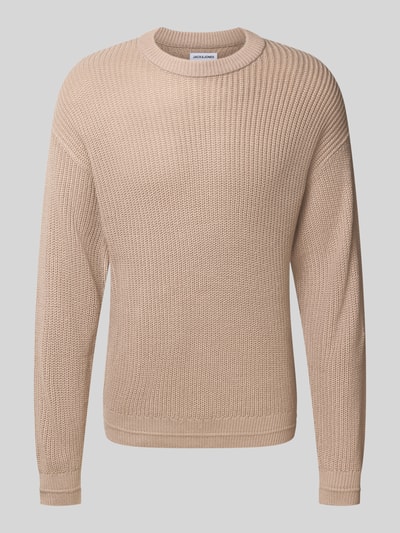 Jack & Jones Strickpullover mit Rundhalsausschnitt Modell 'KAITO' Offwhite 2