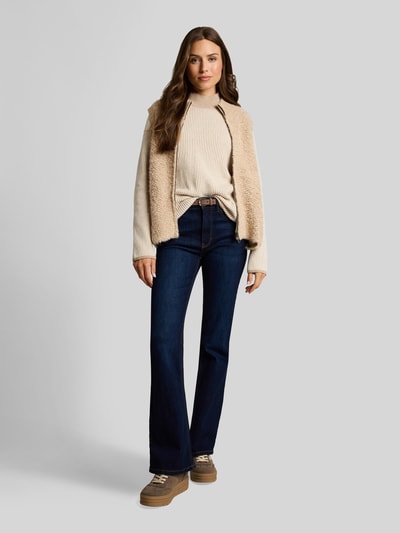 Tom Tailor Pullover mit Mock Neck Kragen Beige 1