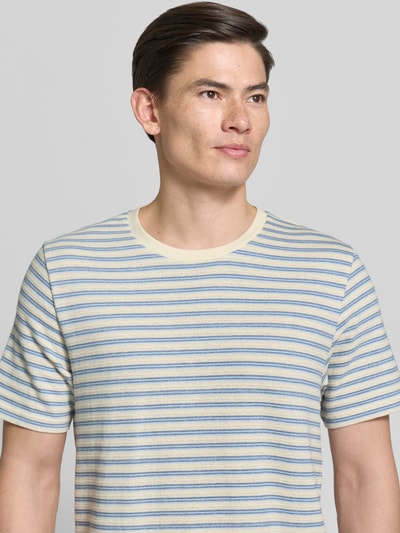 Selected Homme regular fit T-shirt van katoenmix model 'KEVIN' Blauw - 3