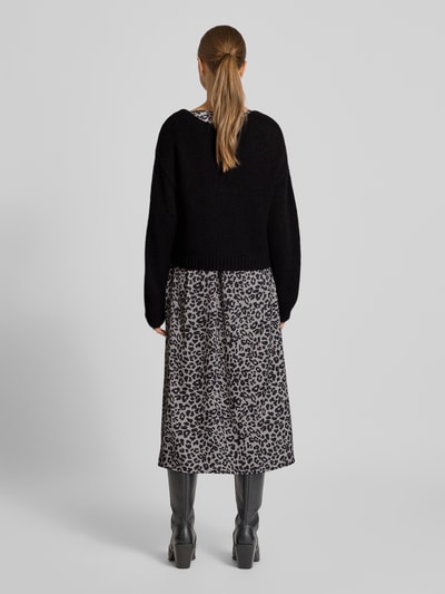 ROBE LÉGÈRE Strickkleid mit Rundhalsausschnitt Black 5