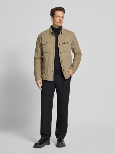 PME Legend Overhemdjack met drukknoopsluiting Beige - 1