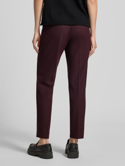Raffaello Rossi Regular fit stoffen broek met persplooien, model 'DORO' Bordeaux - 5