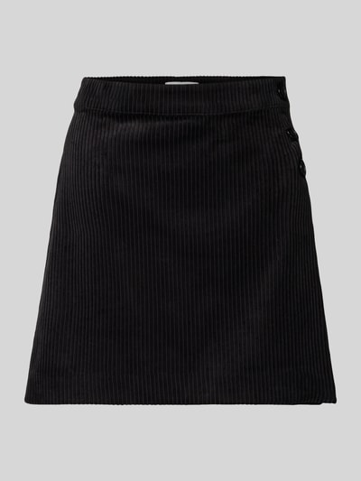 mbyM Minirok in corduroy look, model 'Marlie' Zwart - 2