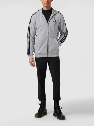 ADIDAS SPORTSWEAR Bluza rozpinana z wyhaftowanym logo Średnioszary 1