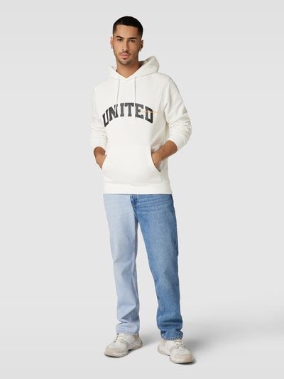 Jack & Jones Hoodie mit Logo-Print Modell 'ORBRINK' Offwhite 1