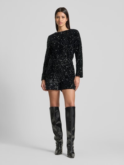 Only Regular Fit Langarmshirt mit Pailletten Modell 'CONFIDENCE' Black 1