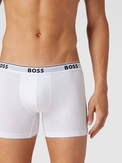 BOSS Trunks mit Logo-Bund im 3er-Pack Modell 'Power' Mittelgrau Melange 3