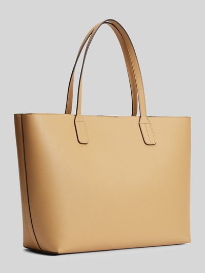 Tommy Hilfiger Shopper mit Reißverschlussfach und Anhänger für Kleinigkeiten Beige 4
