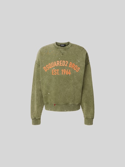Dsquared2 Oversized Sweatshirt mit Label-Print Oliv 2