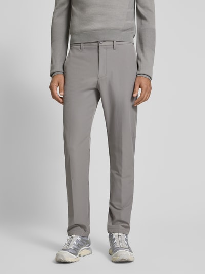 BOSS Green Slim fit stoffen broek van waterafstotend materiaal, model 'COMMUTER' Lichtgrijs - 4