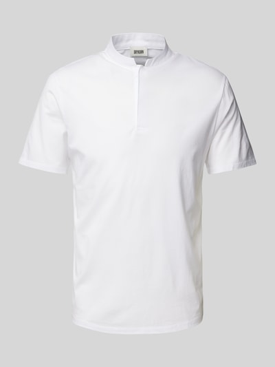 Drykorn Poloshirt mit Stehkragen Modell 'LOUIS 10' Weiss 2