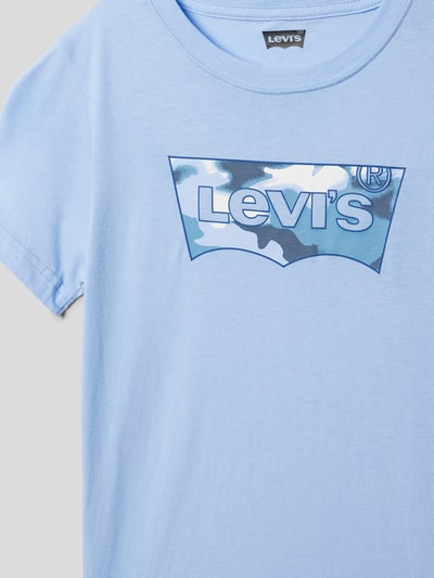 Levi’s® Kids T-shirt met labelprint, model 'CAMO BATWING FILL TEE' Bleu - 2