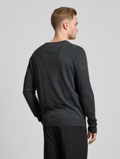 Fynch-Hatton Strickpullover mit V-Ausschnitt Dunkelgrau 5