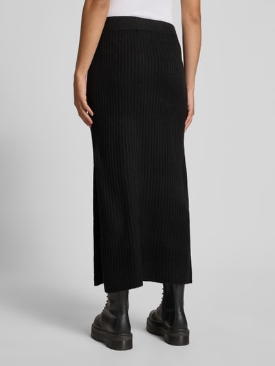 Pieces Smalle midirok met elastische band, model 'TULLE' Zwart - 5