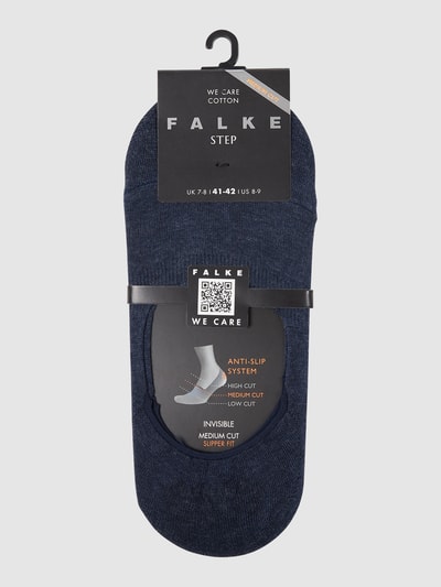 Falke Kousenvoetjes met labeldetail, model 'Stap Medium Cut' Marineblauw gemêleerd - 2