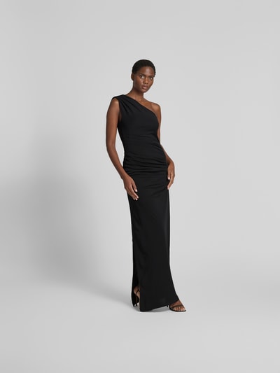 ROTATE Midikleid mit One-Shoulder-Träger Black 1