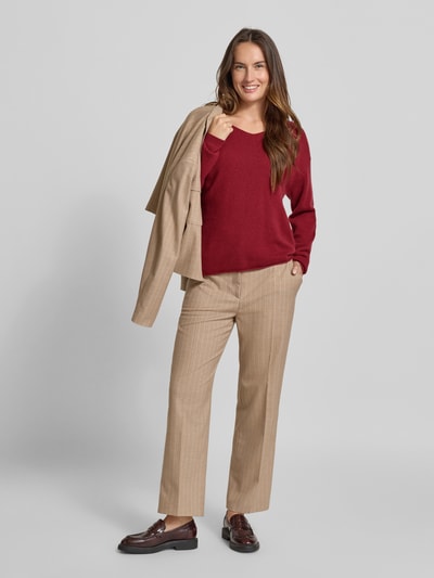 Luisa Cerano Strickpullover aus Baumwoll-Kaschmir-Mix Kirsche 1