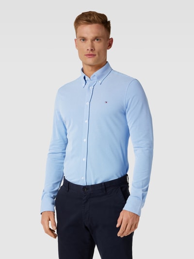 Tommy Hilfiger Tailored Business-Hemd mit Button-Down-Kragen Hellblau 4
