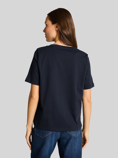 Tom Tailor Regular Fit T-Shirt aus reiner Baumwolle Dunkelblau 5