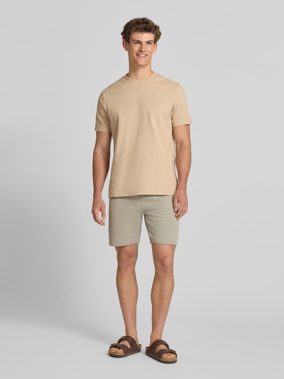 ONLY & SONS Regular Fit Bermudas aus strukturiertem Material Modell 'TREY LIFE' Oliv 1
