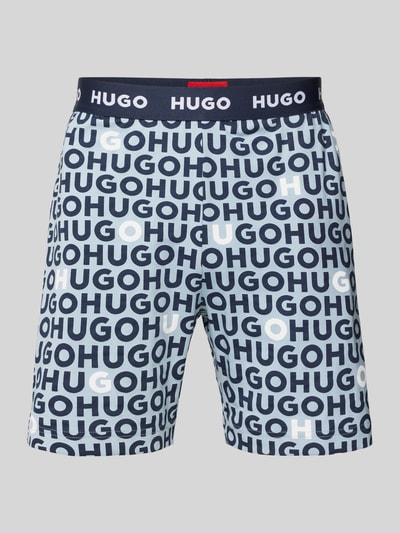 HUGO Regular Fit Shorts mit elastischem Label-Bund Modell 'TORTUGA' Blau 2