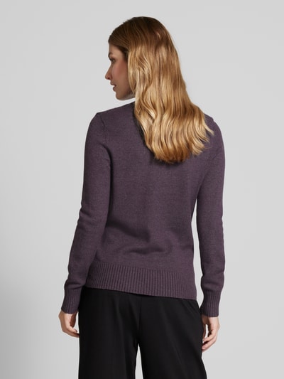 Christian Berg Woman Gebreide pullover met ribboorden, model 'Aliv' Paars gemêleerd - 5