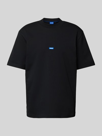 Hugo Blue T-Shirt mit Label-Badge Modell 'Nieros' Black 2