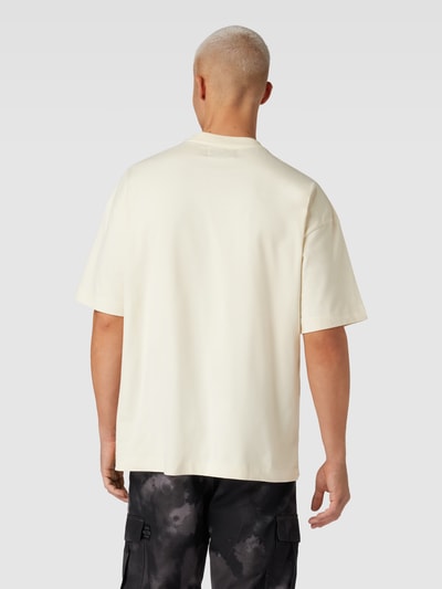 Multiply Apparel T-shirt typu oversized z nadrukiem z motywem Beżowy 5