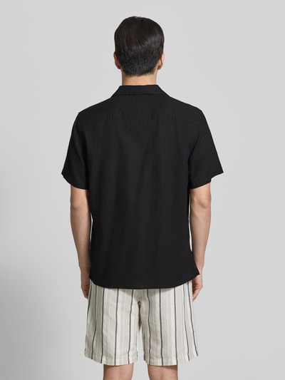 CK Calvin Klein Regular Fit Freizeithemd aus Leinen-Lyocell-Mix Black 5