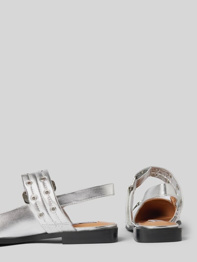 Steve Madden Ballerina's in laklook met studs Zilver - 2