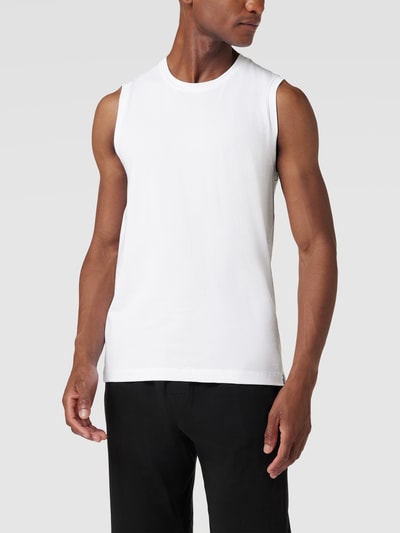 Schiesser Tanktop mit geripptem Rundhalsausschnitt Weiss 1