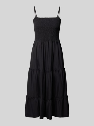 Produktfoto, schwarzes A-Linie Rockkleid aus reiner Viskose Modell 'ZELINA LIFE' von Only, Damen Freizeitkleid, glatte Struktur