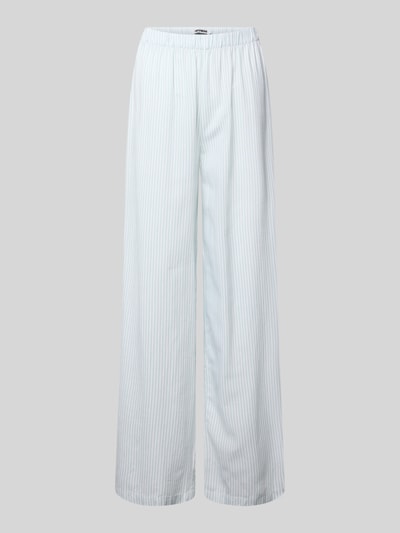 Review Wide Leg Stoffhose mit elastischem Bund Bleu 2