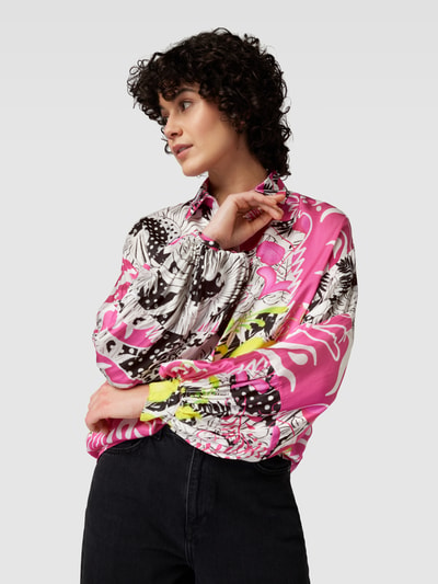 miss goodlife Overhemdblouse met all-over motief Felroze - 3