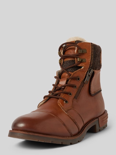 bugatti Boots aus Leder-Mix Modell 'Sentra' Cognac 1