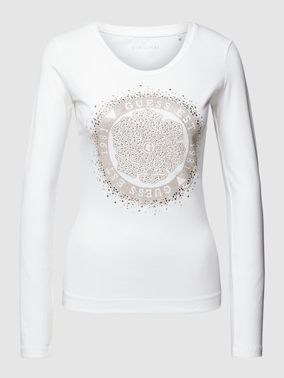 Guess Longsleeve mit Label-Detail Weiss 2