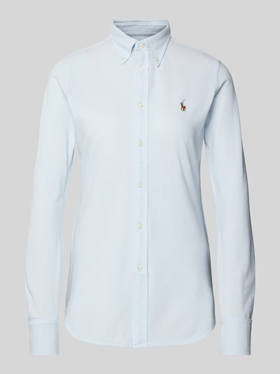 Polo Ralph Lauren Overhemdblouse met labelstitching Blauw - 2