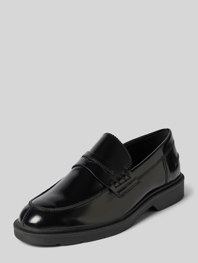 Jack & Jones Penny-Loafer aus Leder mit Schaftbrücke Black 1