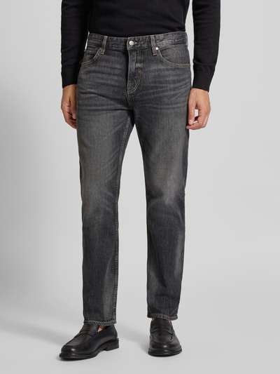 BOSS Regular Fit Jeans aus Baumwoll-Mix Modell 'RE.MAINE' Anthrazit 4