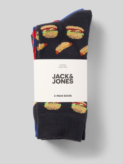 Jack & Jones Socken im 3er-Pack Modell 'HOT FOOD' Royal 3