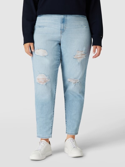 Levi's Plus PLUS SIZE - mom fit jeans in destroyed-look Lichtblauw - 4