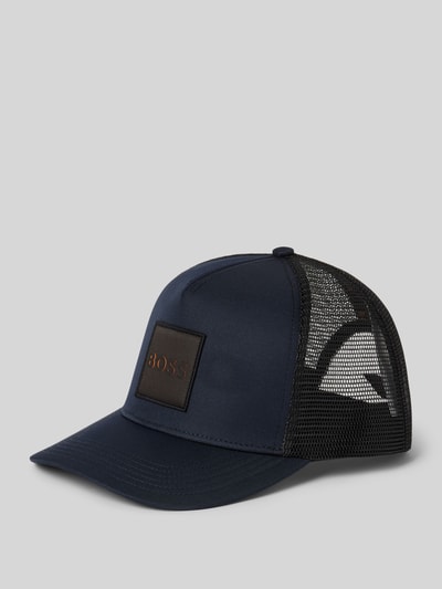 BOSS Trucker Cap mit Label-Patch Modell 'Elliot' Marine 1