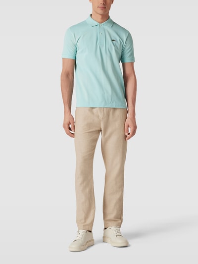 Lacoste Classic fit poloshirt met labelapplicatie Mintgroen - 1