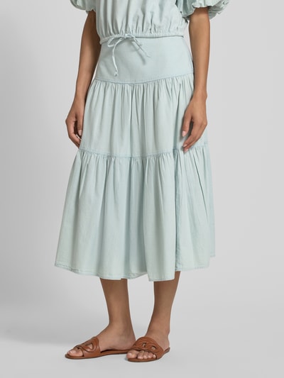 Lauren Ralph Lauren Midirock im Stufen-Look Modell 'TAYVRETTE' Hellgruen Melange 4