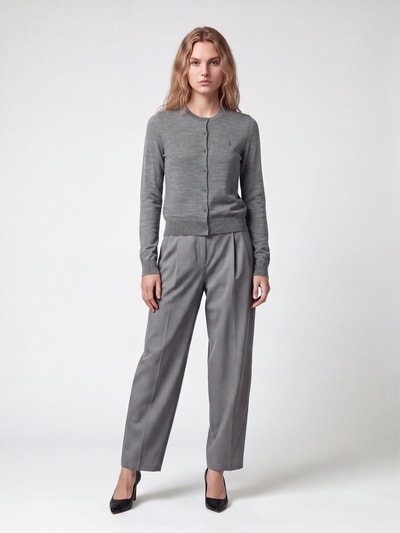 Polo Ralph Lauren Cardigan aus Wolle mit Logo-Stitching Mittelgrau 1