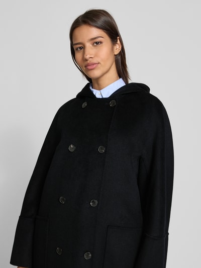 Marc O'Polo Relaxed fit lange jas van wolmix Marineblauw - 3