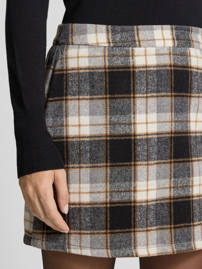 Vero Moda Regular Fit Mini-Rock mit Karomuster Modell 'NAYA' Offwhite 3